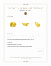 1.59 Ct. Yellow Sapphire from Ceylon (Sri Lanka) Appraisal
