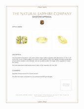 1.58 Ct. Yellow Sapphire from Ceylon (Sri Lanka) Appraisal