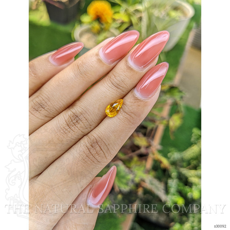 2.00 Ct. Yellowish Orange Sapphire from Ceylon (Sri Lanka)