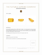 1.18 Ct. Orangish Yellow Sapphire from Ceylon (Sri Lanka) Appraisal