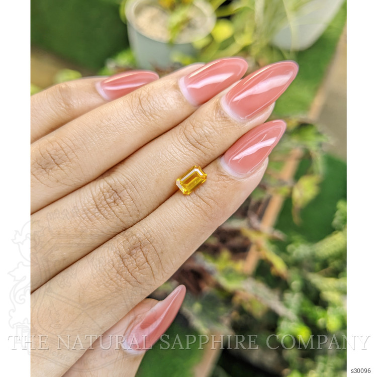 1.18 Ct. Orangish Yellow Sapphire from Ceylon (Sri Lanka)