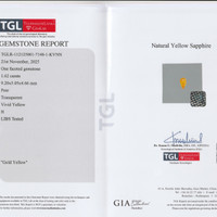 1.62 Ct. Yellowish Orange Sapphire from Ceylon (Sri Lanka) Scan Report