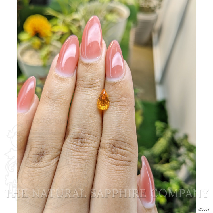 1.62 Ct. Yellowish Orange Sapphire from Ceylon (Sri Lanka)
