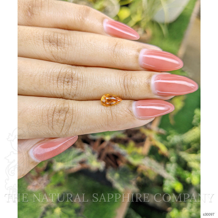 1.62 Ct. Yellowish Orange Sapphire from Ceylon (Sri Lanka)