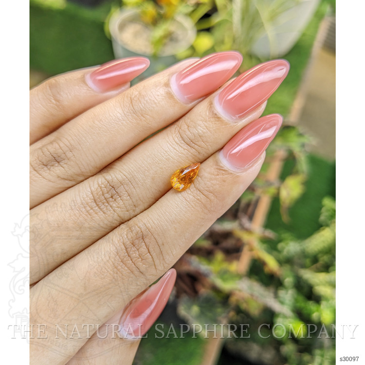 1.62 Ct. Yellowish Orange Sapphire from Ceylon (Sri Lanka)