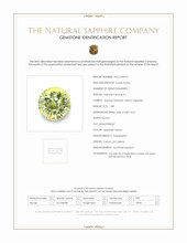 1.08 Ct. Greenish Yellow Sapphire from Ceylon (Sri Lanka) Scan Report