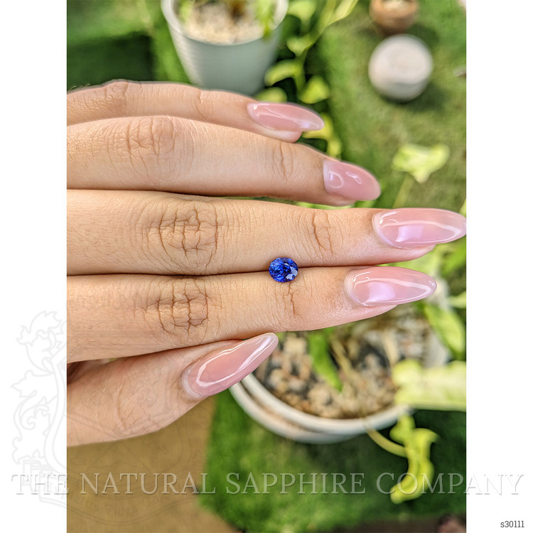 0.98 Ct. Blue Sapphire from Ceylon (Sri Lanka)