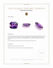 2.24 Ct. Pinkish Purple Sapphire from Ceylon (Sri Lanka) Appraisal