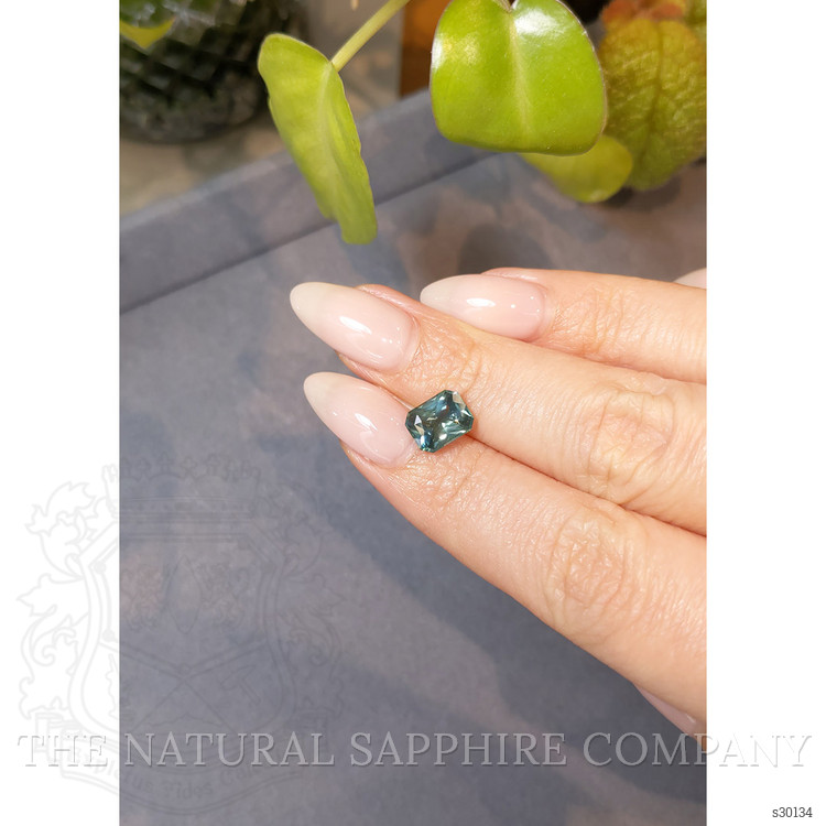 2.54 Ct. Bluish Green Sapphire from Ceylon (Sri Lanka)