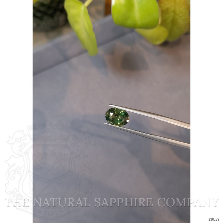 2.64 Ct. Yellowish Green Sapphire from Ceylon (Sri Lanka)