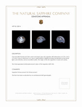 0.86 Ct. Grey Star Sapphire from Ceylon (Sri Lanka) Appraisal