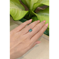 2.57 Ct. Bluish Green Sapphire from Ceylon (Sri Lanka) Life Style