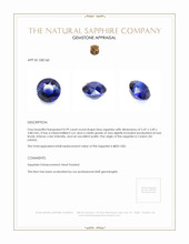 0.99 Ct. Blue Sapphire from Ceylon (Sri Lanka) Appraisal