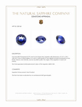 0.99 Ct. Blue Sapphire from Ceylon (Sri Lanka) Appraisal