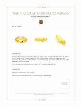 3.01 Ct. Yellow Sapphire from Ceylon (Sri Lanka) Appraisal