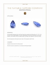 3.02 Ct. Blue Sapphire from Ceylon (Sri Lanka) Appraisal