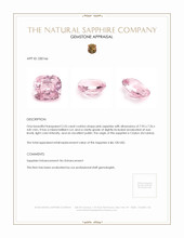 2.55 Ct. Pink Sapphire from Ceylon (Sri Lanka) Appraisal
