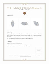 5.52 Ct. Blue Sapphire Crystal from Ceylon (Sri Lanka) Appraisal