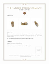 112.86 Ct. Bi Color Sapphire Crystal from Ceylon (Sri Lanka) Appraisal