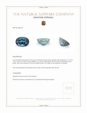 3.79 Ct. Bluish Green Sapphire from Australia Appraisal