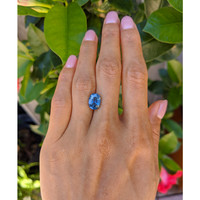 3.79 Ct. Greenish Blue Sapphire from Ceylon (Sri Lanka) Life Style