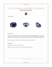 1.04 Ct. Blue Sapphire from Madagascar Appraisal