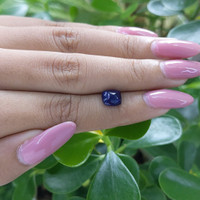 2.54 Ct. Blue Cabochon Sapphire from Madagascar Life Style