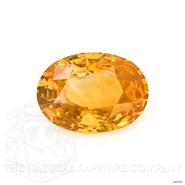 7.09 Ct. Yellowish Orange Sapphire from Ceylon (Sri Lanka)