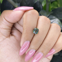 2.04 Ct. Bluish Green Sapphire from Tanzania Life Style