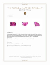 1.14 Ct. Purplish Pink Sapphire from Mozambique Appraisal