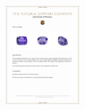 3.07 Ct. Bluish Purple Sapphire from Ceylon (Sri Lanka) Appraisal