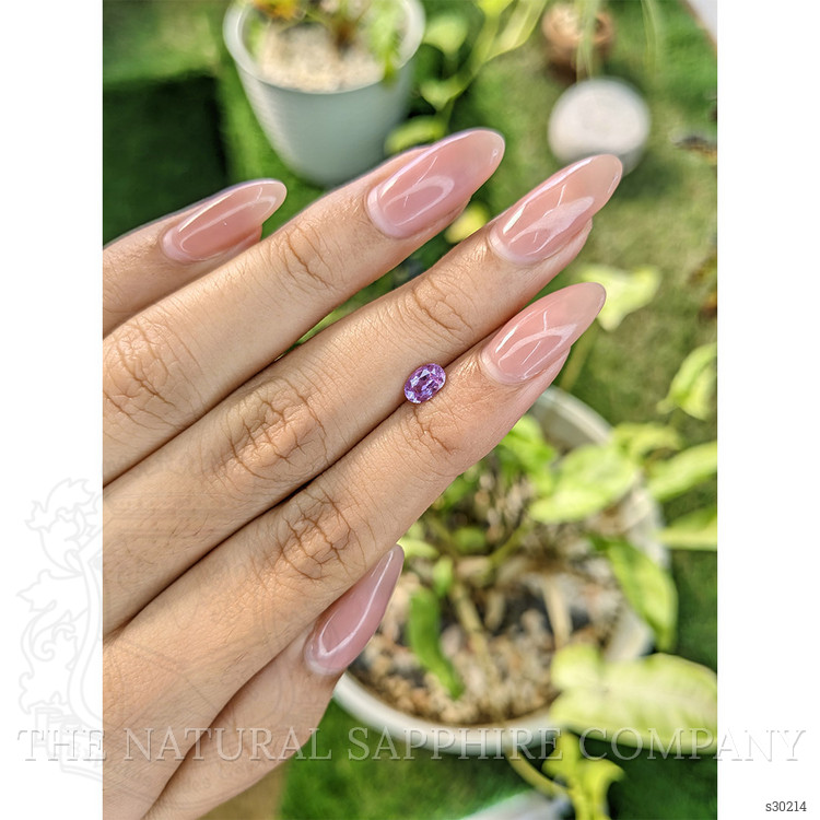 0.63 Ct. Pinkish Purple Sapphire from Ceylon (Sri Lanka)