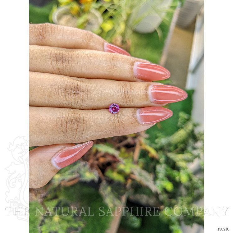 0.65 Ct. Purplish Pink Sapphire from Ceylon (Sri Lanka)
