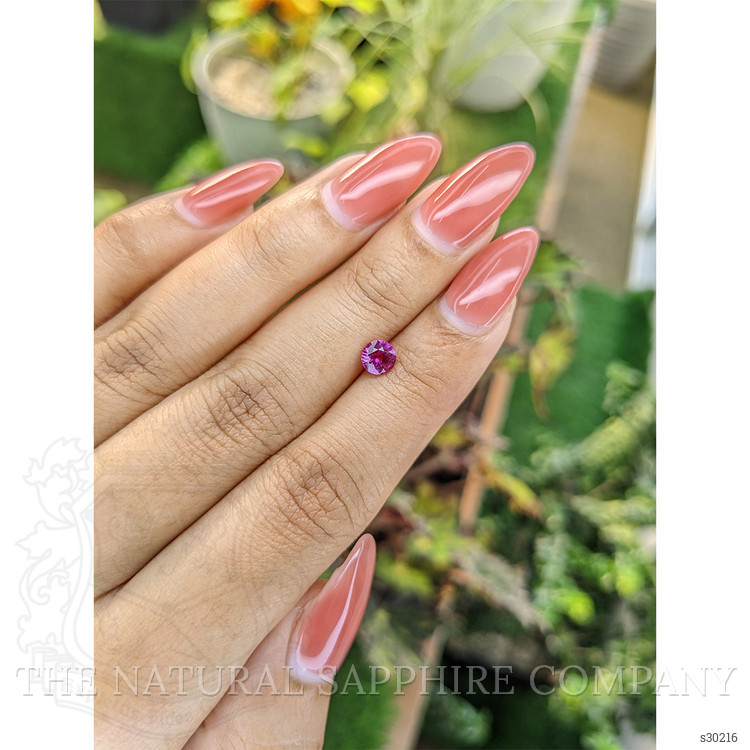 0.65 Ct. Purplish Pink Sapphire from Ceylon (Sri Lanka)