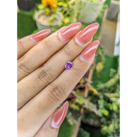 0.72 Ct. Pinkish Purple Sapphire from Ceylon (Sri Lanka) Life Style