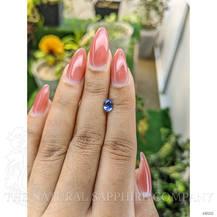 0.78 Ct. Blue Sapphire from Ceylon (Sri Lanka)