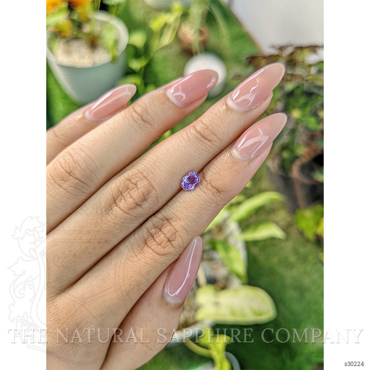 0.74 Ct. Pinkish Purple Sapphire from Ceylon (Sri Lanka)