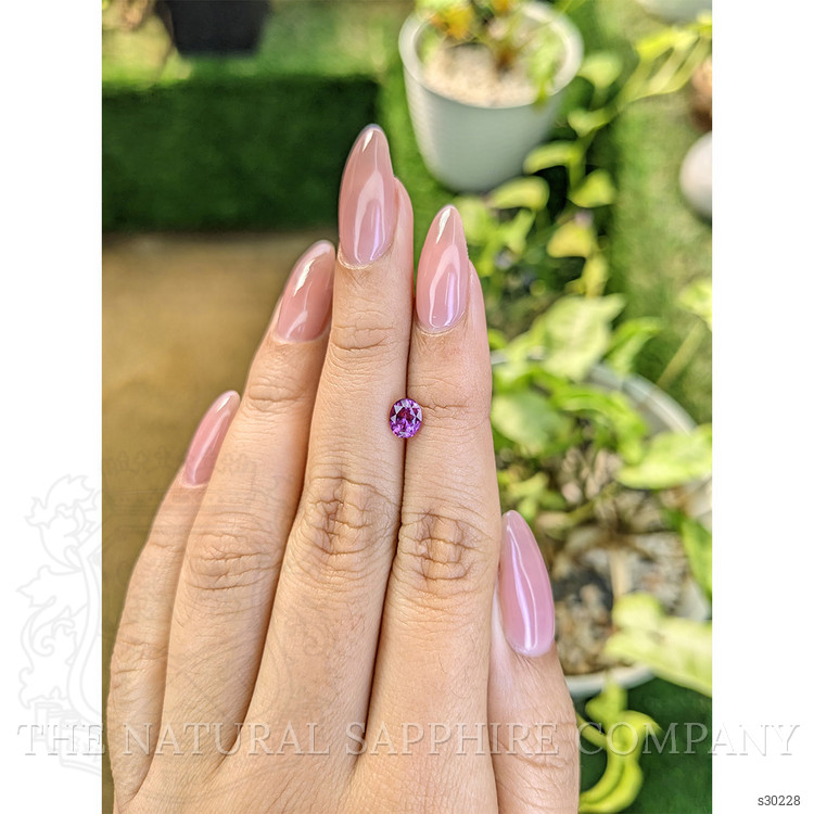 0.83 Ct. Pinkish Purple Sapphire from Ceylon (Sri Lanka)