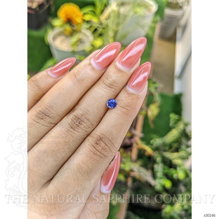 0.73 Ct. Blue Sapphire from Ceylon (Sri Lanka)