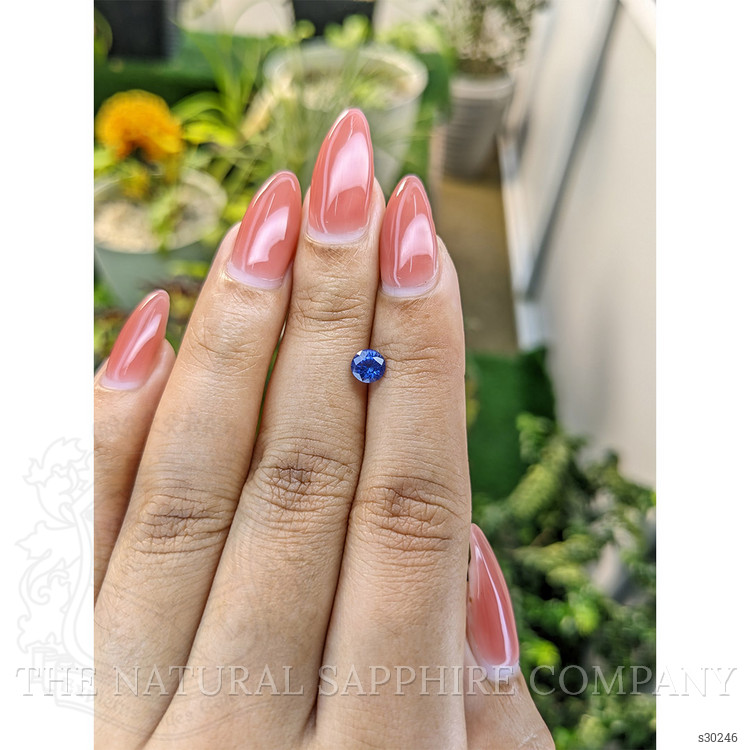 0.73 Ct. Blue Sapphire from Ceylon (Sri Lanka)