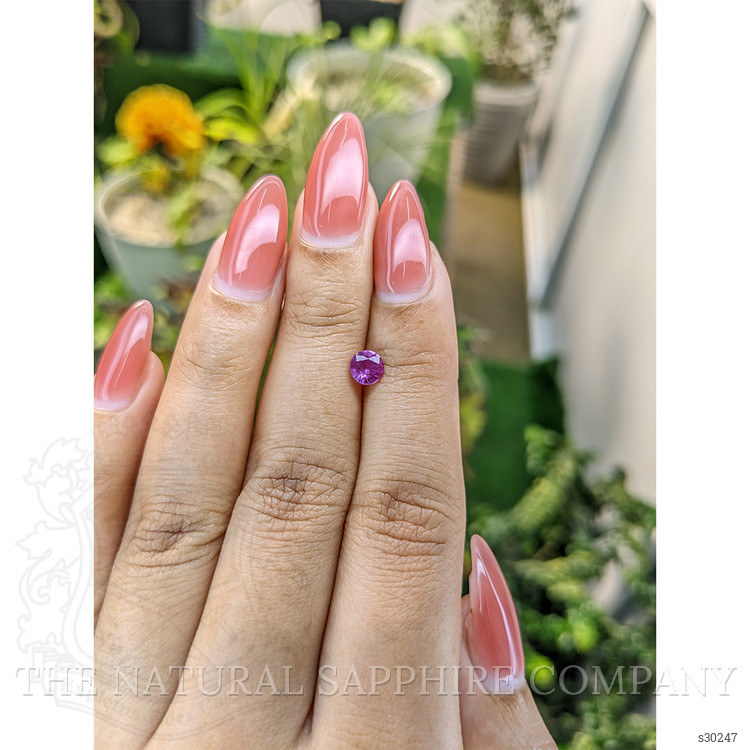 0.63 Ct. Pinkish Purple Sapphire from Ceylon (Sri Lanka)