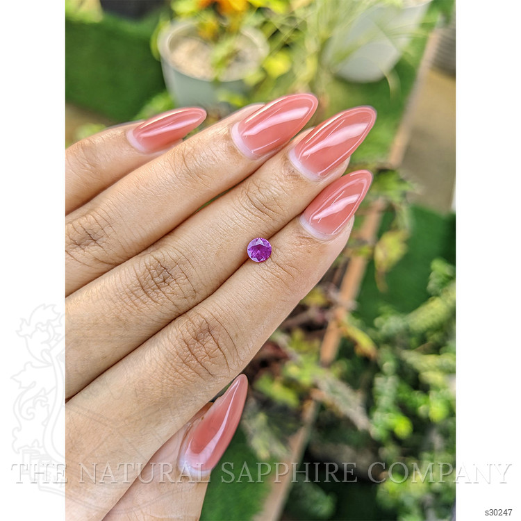0.63 Ct. Pinkish Purple Sapphire from Ceylon (Sri Lanka)