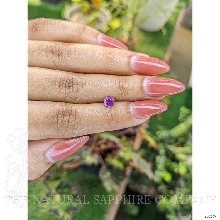 0.63 Ct. Pinkish Purple Sapphire from Ceylon (Sri Lanka)