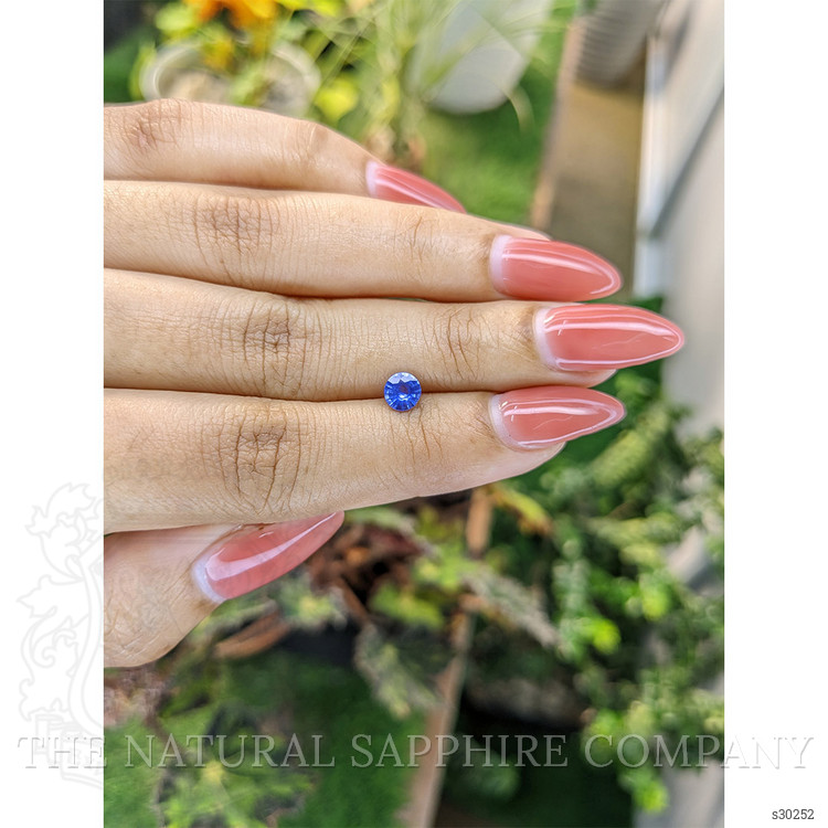 0.59 Ct. Blue Sapphire from Ceylon (Sri Lanka)
