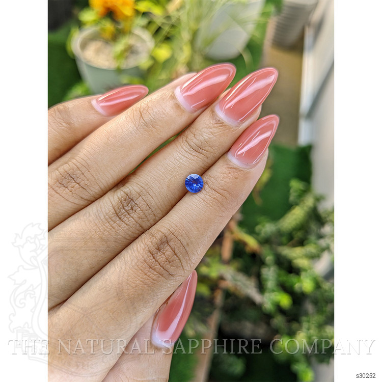 0.59 Ct. Blue Sapphire from Ceylon (Sri Lanka)