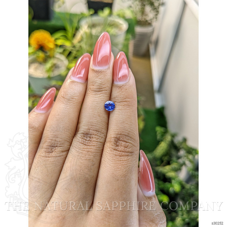 0.59 Ct. Blue Sapphire from Ceylon (Sri Lanka)