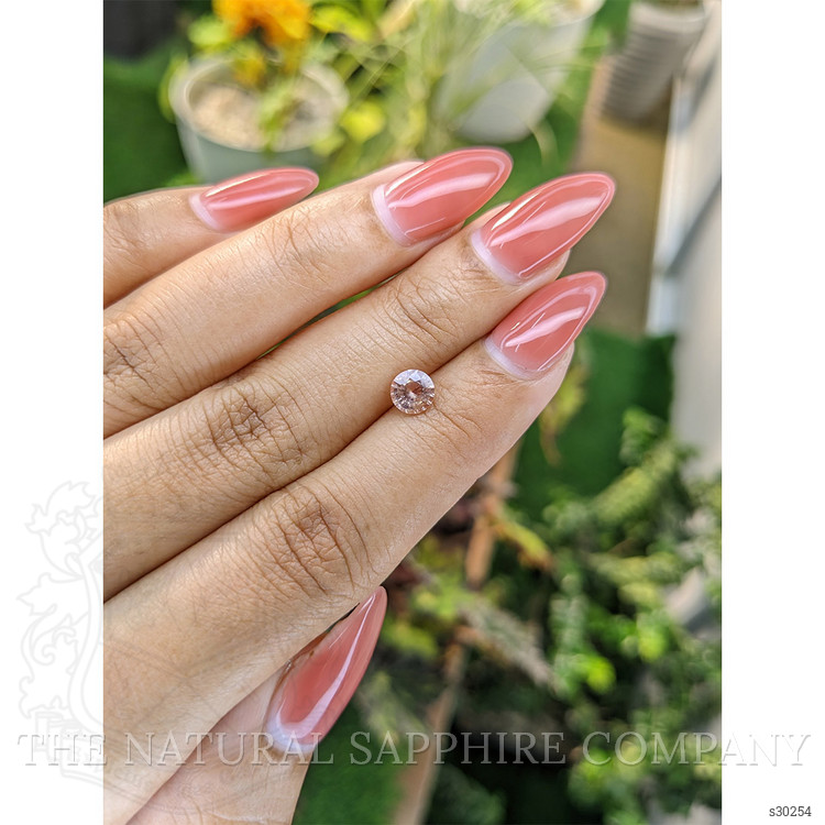 0.77 Ct. Peach Sapphire from Ceylon (Sri Lanka)