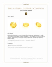 1.11 Ct. Yellow Sapphire from Ceylon (Sri Lanka) Appraisal
