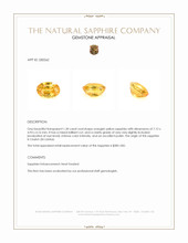 1.30 Ct. Orangish Yellow Sapphire from Ceylon (Sri Lanka) Appraisal