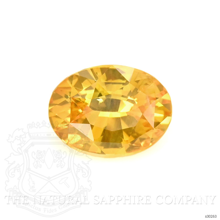 0.94 Ct. Orangish Yellow Sapphire from Ceylon (Sri Lanka)